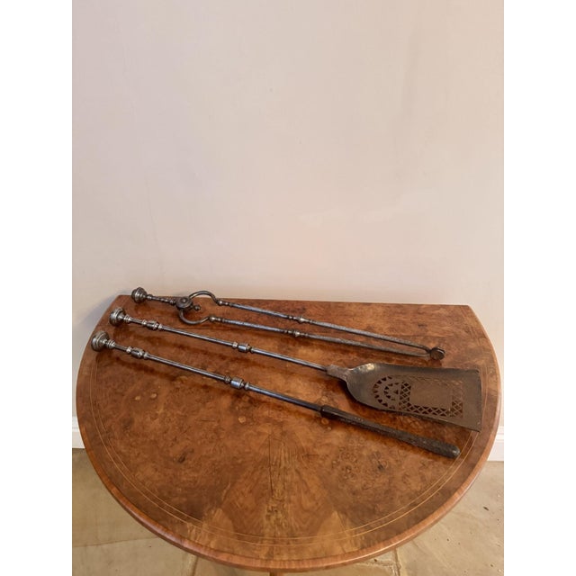 Antique 19th Century Steel Fire Irons, 1880, Set of 3 For Sale - Image 6 of 6
