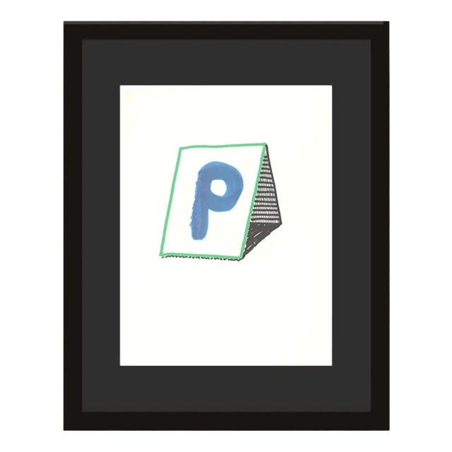 David Hockney, P from Hockneys Alphabet, Lithograph, Framed For Sale
