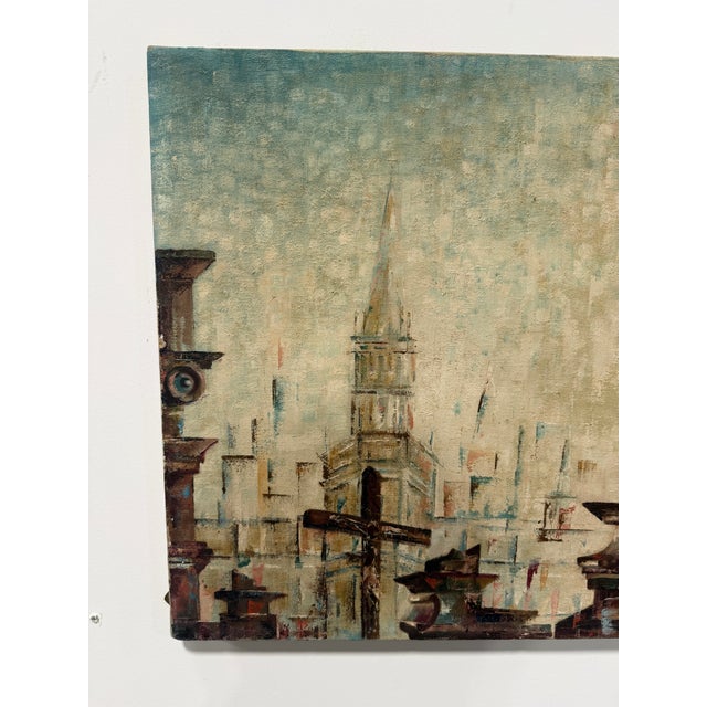 Martin J. Murray (American, 1908–1997) "Bell Tower" Oil, 1960 For Sale - Image 4 of 9