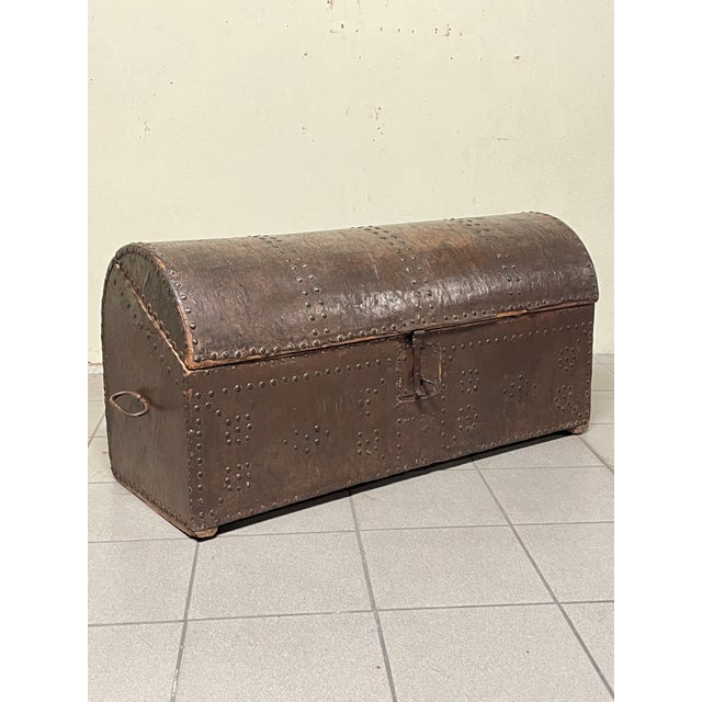 Antique Studded Travel Trunk, 18th-19th Century For Sale - Image 12 of 18