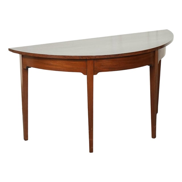 George III Demi Lune Hall Side End Table, 1800s For Sale