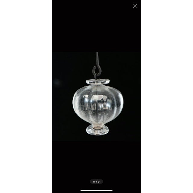 1950s Mid Century Chandelier by Erik Höglund for Kosta Boda For Sale - Image 5 of 8