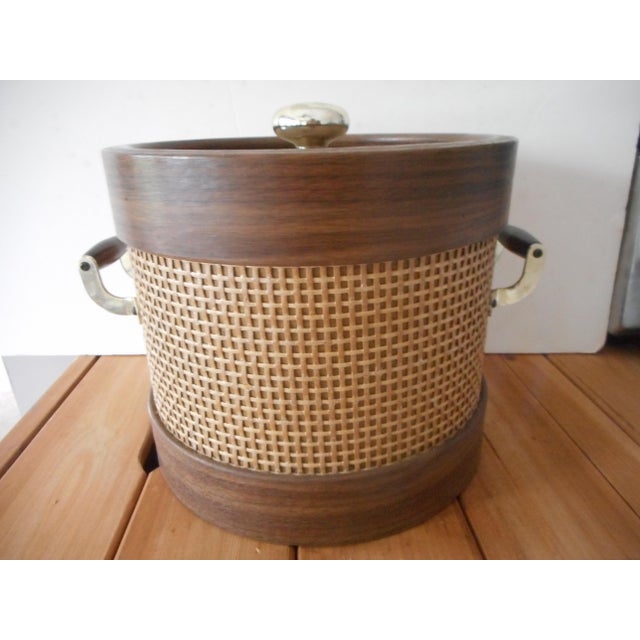 MidCentury Bentwood Style Cane Ice Bucket Chairish