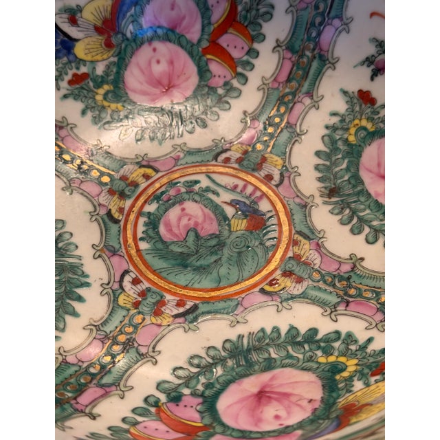 Vintage Famille Rose Chinese Decorative Bowl For Sale - Image 16 of 18