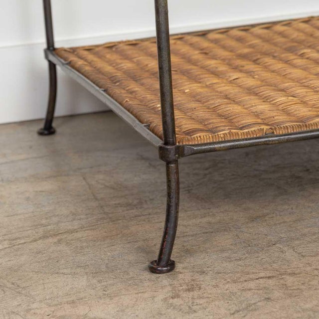 1950s French Wicker and Glass Coffee Table For Sale - Image 17 of 18