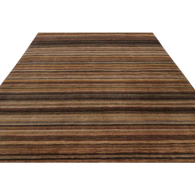 2010s Rug & Kilim’s Textural Rug in Peach Tones and Striae For Sale - Image 5 of 7