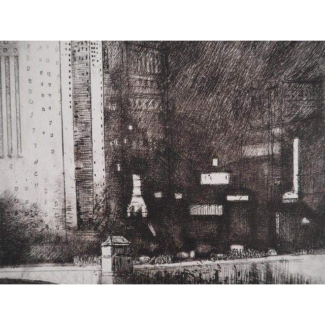 Donald Shaw Maclaughlan, Chicago, The Wacker Drive, 1931, Original Signed Etching For Sale - Image 5 of 7