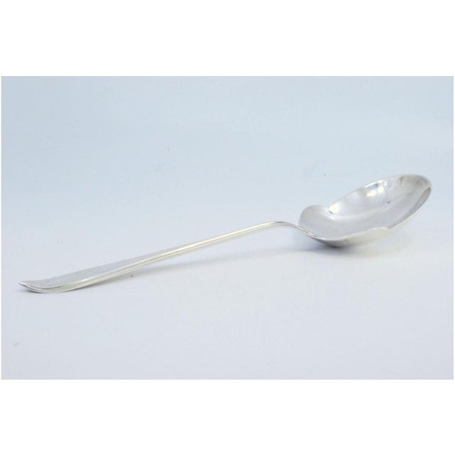 Plain Silver Ice Cream Scoop with Grooves For Sale - Image 5 of 7