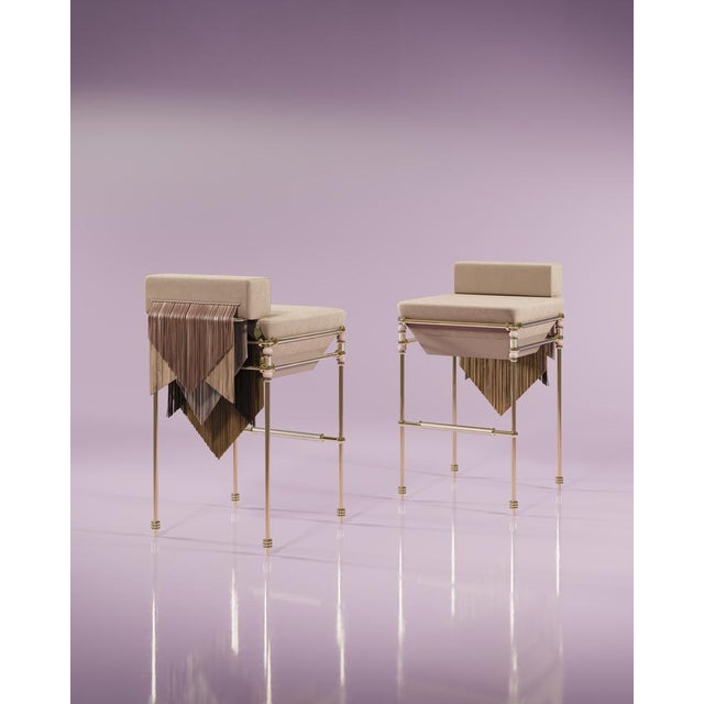 Beige Seraphine Bar Chair by Ottiu For Sale - Image 8 of 16
