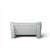 Vintage Nicoletti Italia Postmodern Gray Leather Loveseat, Italy, 1980s For Sale - Image 4 of 11