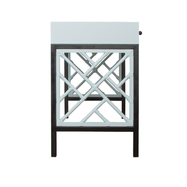 Not Yet Made - Made To Order Chippendale Writing Desk - Light Blue For Sale - Image 5 of 9