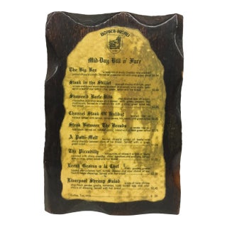 Vintage Menu Waterloo Iowa 1972 Man Cave For Sale