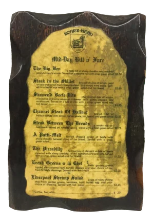 Vintage Menu Waterloo Iowa 1972 Man Cave