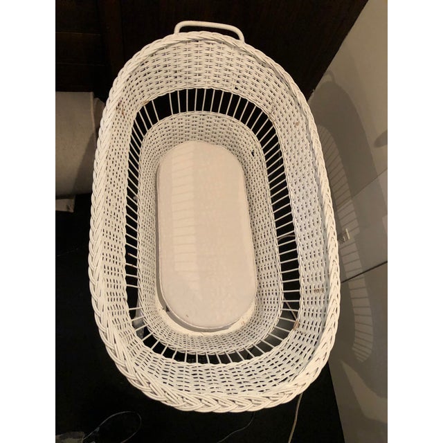Antique White Wicker Baby on Wheels Chairish