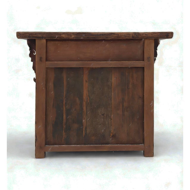 Antique Carved Elm Cabinet For Sale - Image 11 of 11