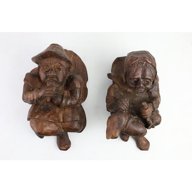 Hand-Carved Oak Wall Figure of a Man, France, 1850s For Sale - Image 9 of 12