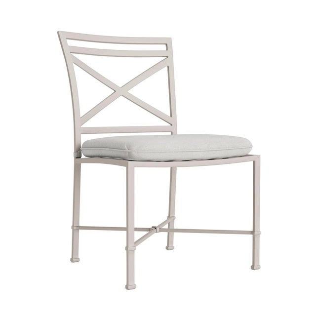 Brown Jordan Venetian Side Chair, Dove frame with Fusion Dove fabric For Sale - Image 12 of 12