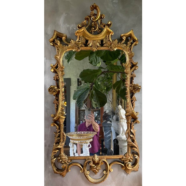 Glass 18th Century Chippendale Mirror For Sale - Image 7 of 13