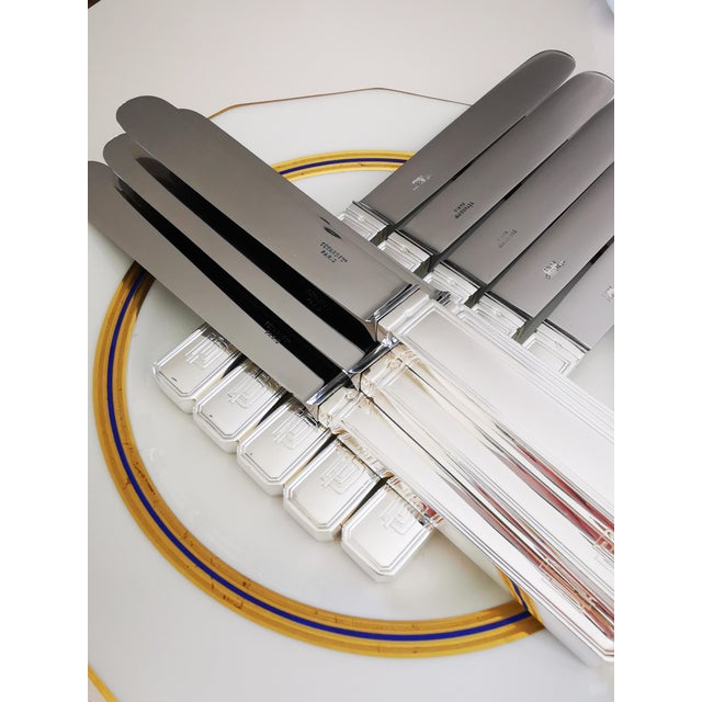 Silver Minerva Table Knives by V. Bizouard for Tetard, 1920s, Set of 12 For Sale - Image 10 of 14