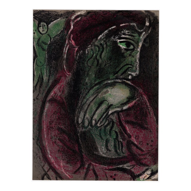 Marc Chagall, Job désespéré (Job in Despair), 1960, Original Lithograph For Sale