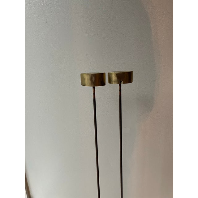 Abstract Modern Double Rod Bronze Sonambient Sculpture by Val Bertoia For Sale - Image 3 of 4
