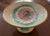Gorgeous Majolica basket weave cake stand/dessert dish. Unsigned.