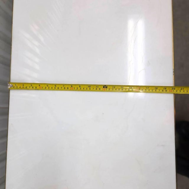 White Brass and Marble Coffee Table in the Style of Paul McCobb For Sale - Image 8 of 12
