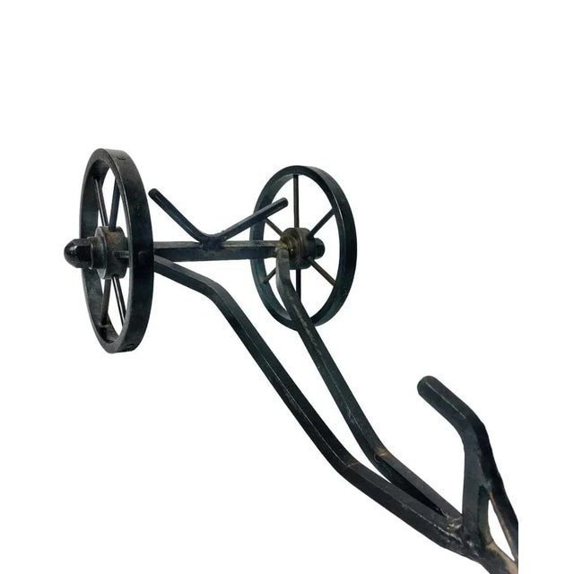 Wrought Iron Figural Wine Rack, 1960s For Sale - Image 4 of 7
