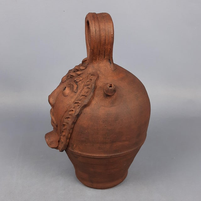 1950s Vintage Rustic Terracotta Vase, 1950s For Sale - Image 5 of 13