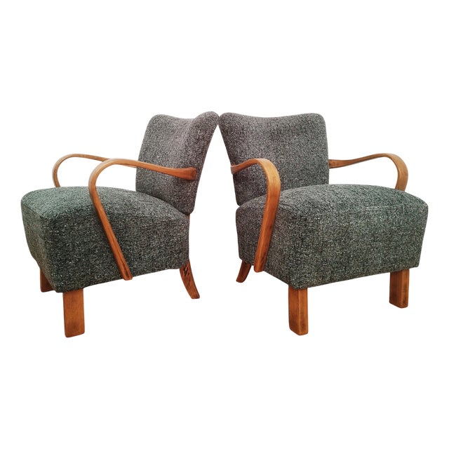 Set of H 237 Armchairs by J. Halabala for Up Závody, 1960s For Sale