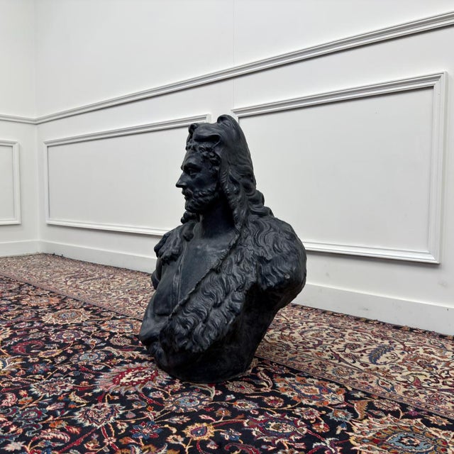 Baroque Lucas Faydherbe, Bust of Hercules, 1800s, Earthenware For Sale - Image 3 of 10