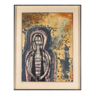 "Personaje en Un Cueva" (Personage in a Cave) Surrealist Lithograph by Rufino Tamayo For Sale