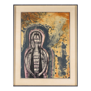 "Personaje en Un Cueva" (Personage in a Cave) Surrealist Lithograph by Rufino Tamayo