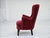 Vintage Danish Chair in Cherry-Red Furniture Velour, 1960s For Sale - Image 14 of 18