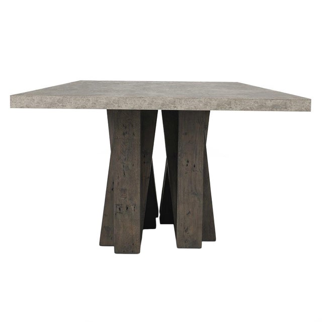 Modern Modern Grey Pine & Concrete Dining Table For Sale - Image 3 of 6