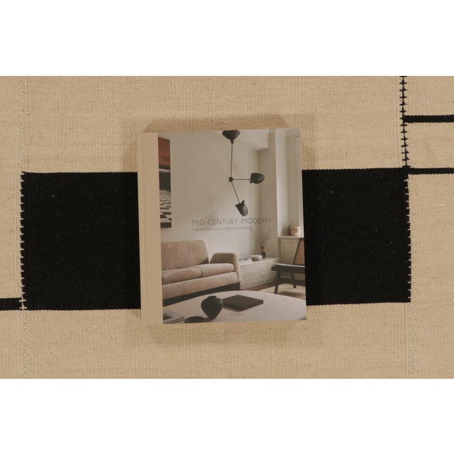 Beige Rug & Kilim’s Contemporary Kilim With Geometric Design in Beige & Black For Sale - Image 8 of 9