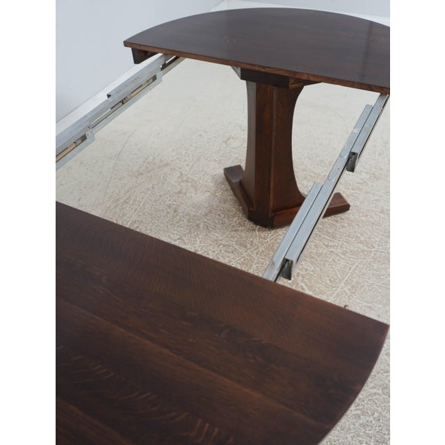Stickley Mission Oak Round Dining Table For Sale - Image 11 of 18