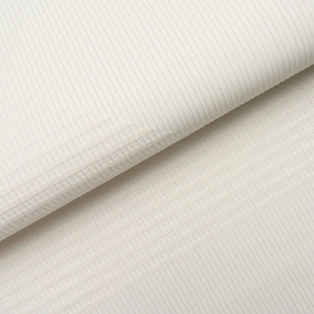 Contemporary SAMPLE - Schumacher Hand Combed Triangles Wallpaper In White For Sale - Image 3 of 6