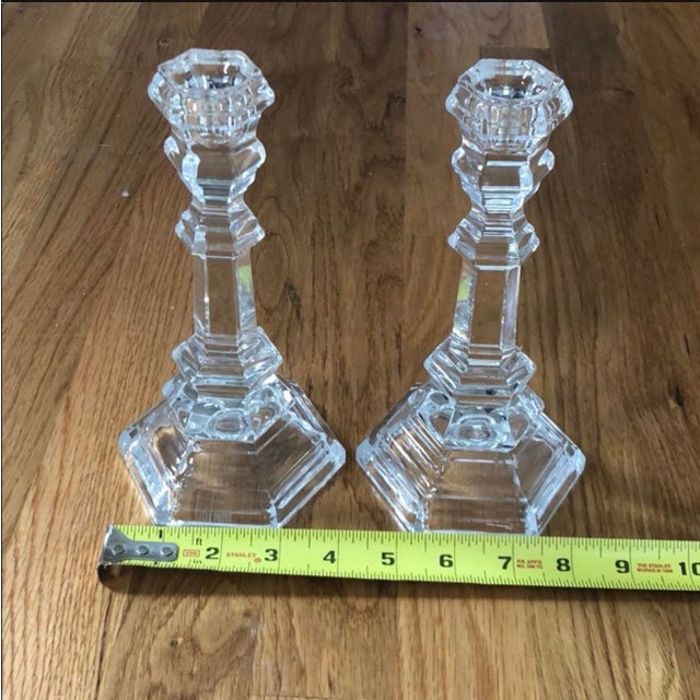 Traditional 2000 - 2009 2 Tiffany & Co Candlesticks 4 1/2” X 8” For Sale - Image 3 of 5