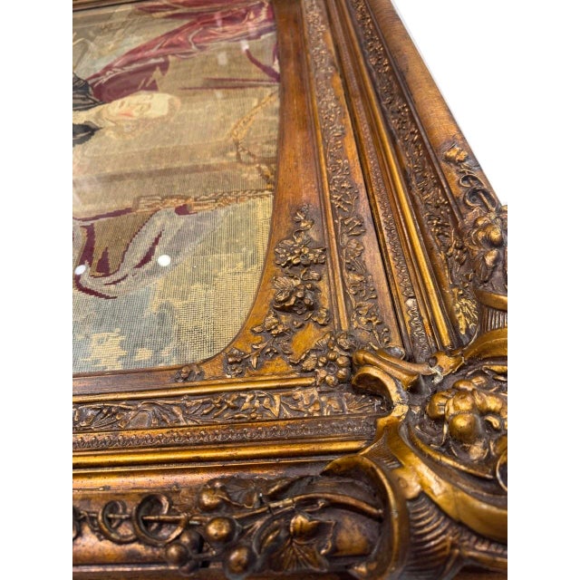 19th Century Large Berlin Wool Work Picture of George Washington For Sale In Washington DC - Image 6 of 10