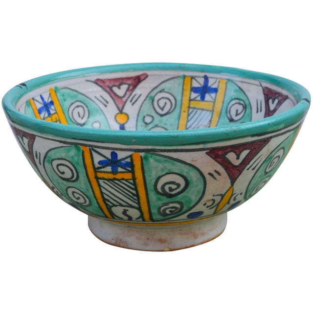 Mid 20th Century Mid 20th Century Afro-Moresque Ceramic Bowl For Sale - Image 5 of 11