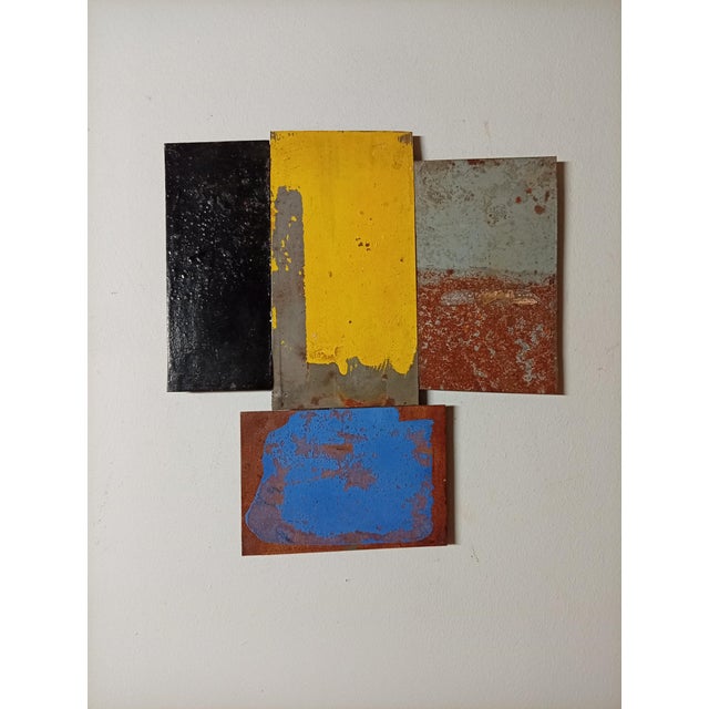 2010s Contemporary Abstract Tempera, Aerosol, Rust on Metal "N 43" by Andre Debono For Sale - Image 5 of 9