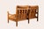 Brutalist Mid-Century Modern Brutalist 2-Seater Sofa in Oak and Leather by Guillerme et Chambron, 1950s For Sale - Image 3 of 10