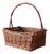 Vintage Rustic Woven Willow Market Basket With Handle For Sale