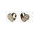 Elegant 14K yellow gold heart-shaped stud earrings featuring micro pave diamonds for a sparkling, timeless look. Perfect...