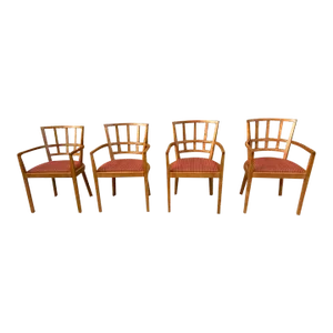 1991 Knoll Raul De Armas Mid Century Modern Arm Chairs - Set of 4