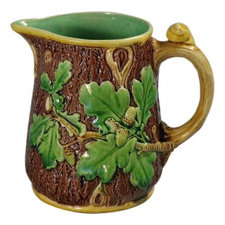 Minton Majolica Acorn and Snail Jug/Pitcher For Sale