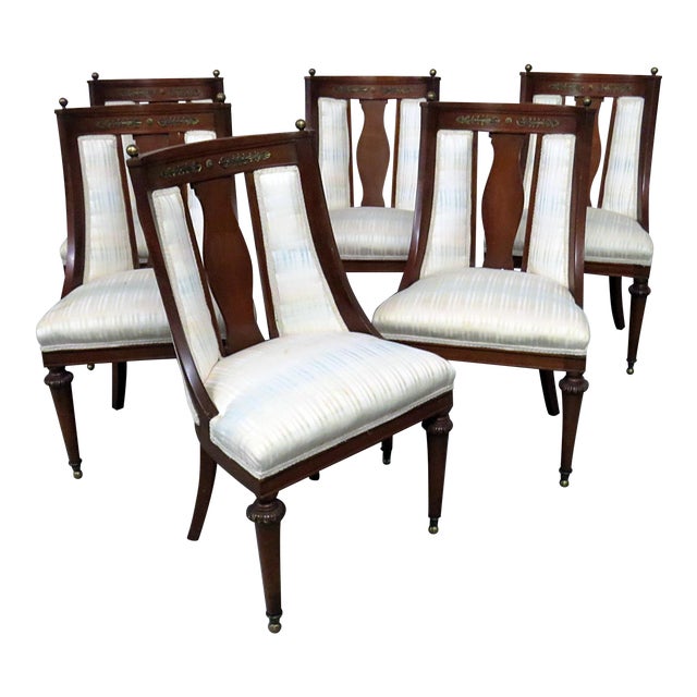 Regency Style Dining Room Chairs Set Of 6 Chairish