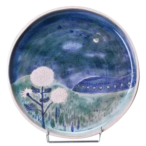 Round Ceramic Dish by Robert & Jean Cloutier, 1960s