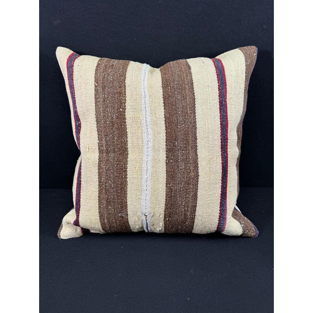 Turkish Hemp Pillow Cushion Natural Beige Brown Pillow Cushion Cover 24x24 #30426 Enhance your home decor with our Kilim...